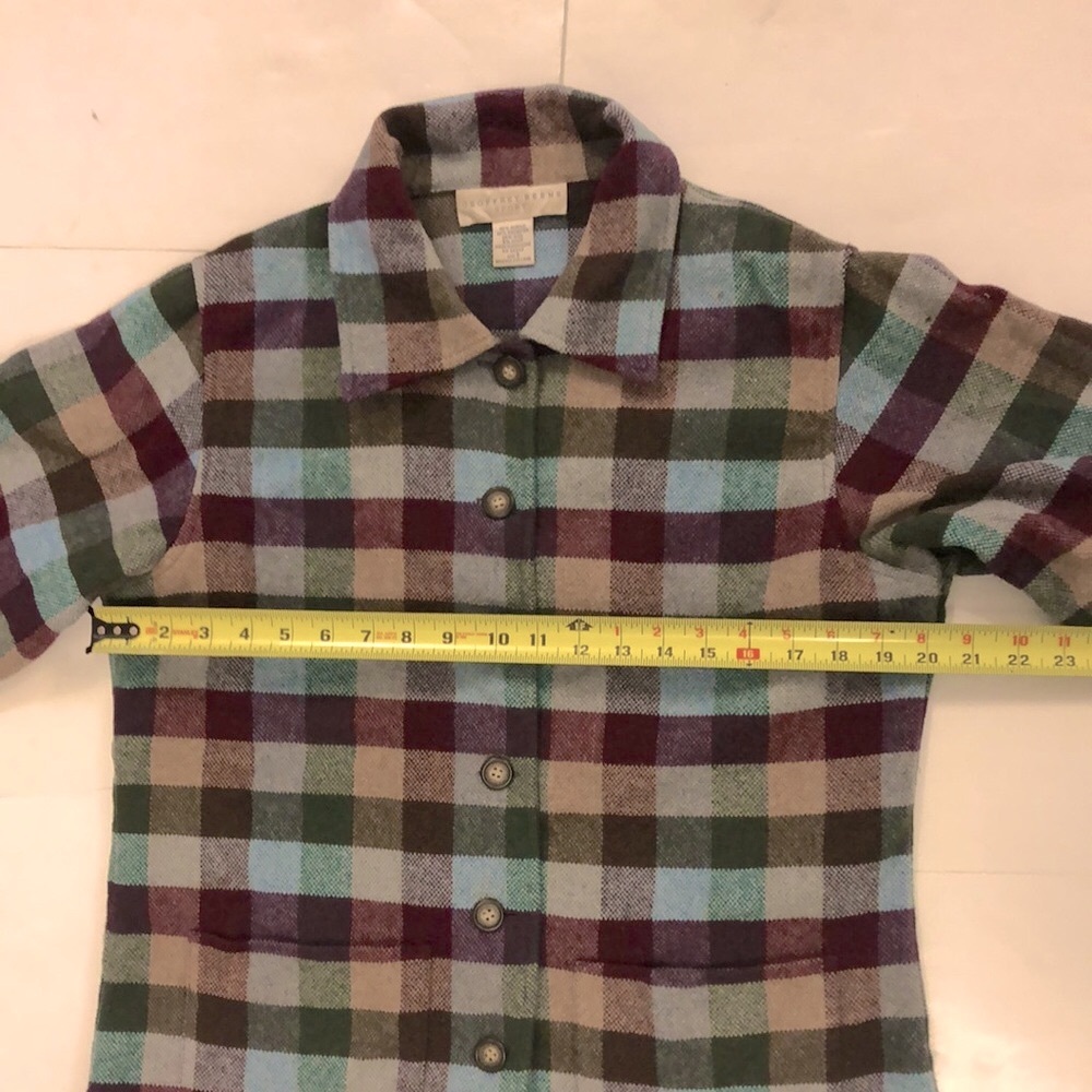 Geoffrey Beene Sport 8 Jacket Shirt Multi Colour Check Pockets Button Excellent - Picture 4 of 9
